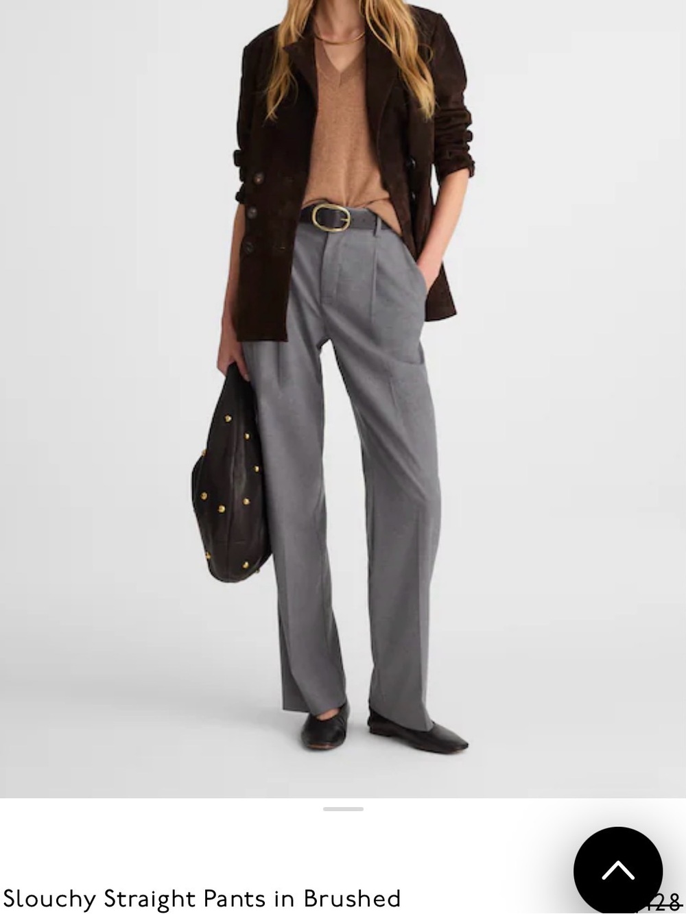 NWT Madewell Slouchy Straight Pants in Brushed Twill